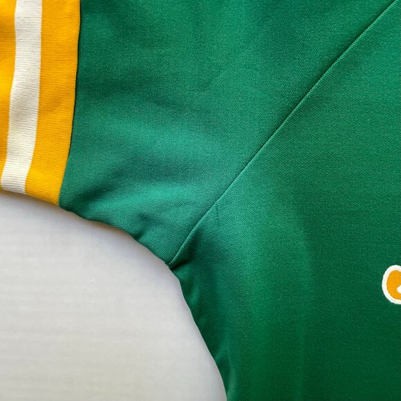 True Vintage Sand Knit Medalist Manatawny Baseball Jersey Green Yellow L 70s 22 - Picture 10 of 11